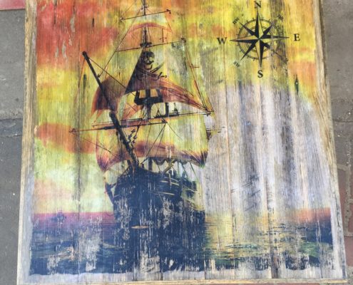 Rustic Pirate Ship Table
