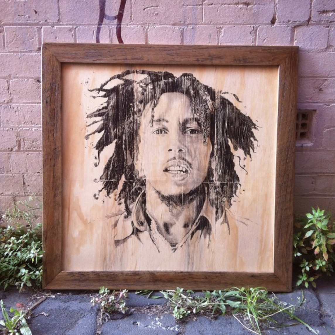 Bob Marley Recycled Timber Picture Frame Print